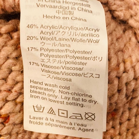 Madewell Beresford wool blend powder pink toned wrap front sweater. Size Large - Picture 8 of 9